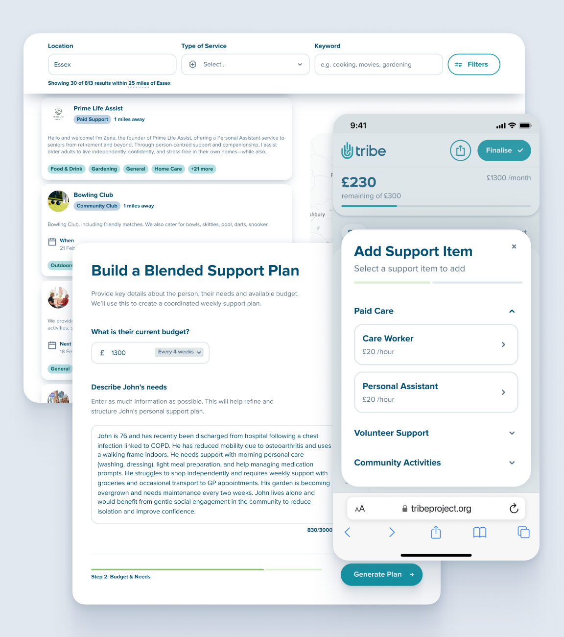 Blended Support Model Diagram